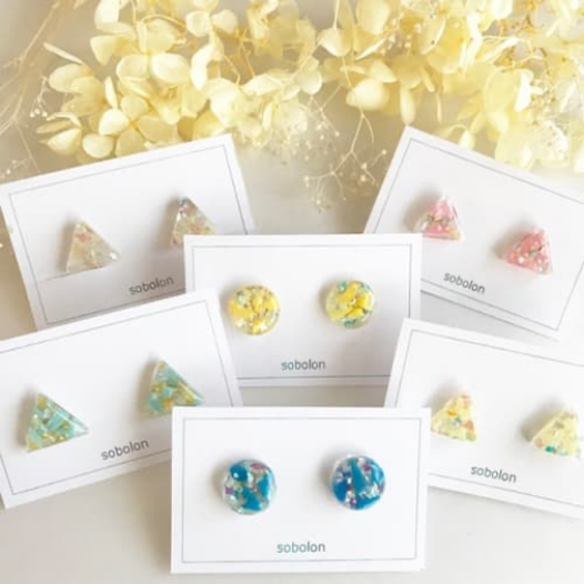 しかくイヤリング(全7色)